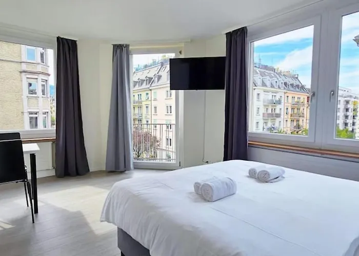 Downtown Deluxe With Queen Bed Be-46 * Zúrich